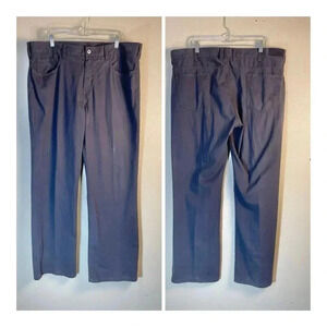 AXIS LA Mens 40x32 Chino Straight Fit Pants Brown Gray Pockets Cotton Stretch